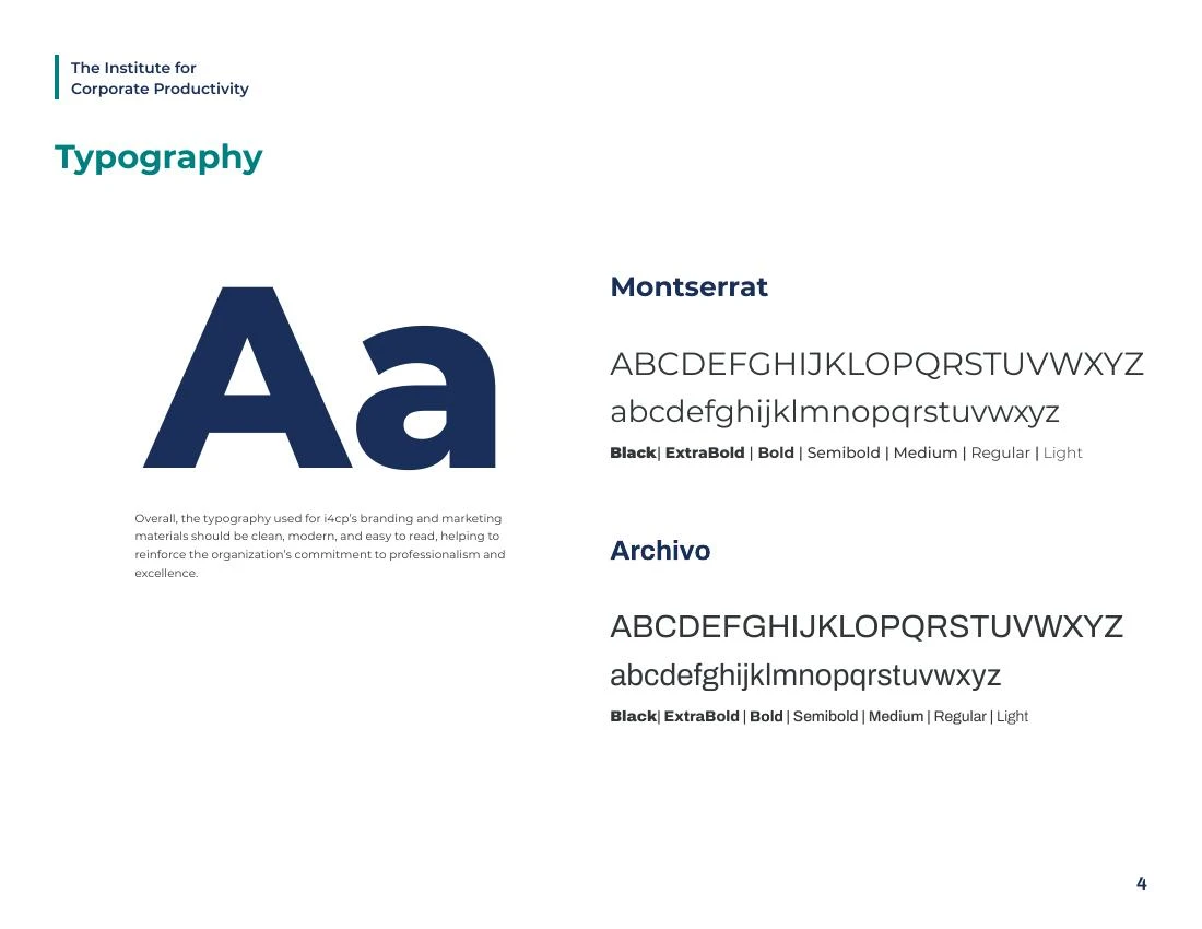 Typography standards establish a shared visual hierarchy.